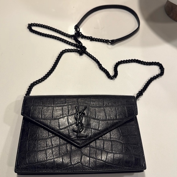 Yves Saint Laurent Handbags - YSL Black wallet on chain
